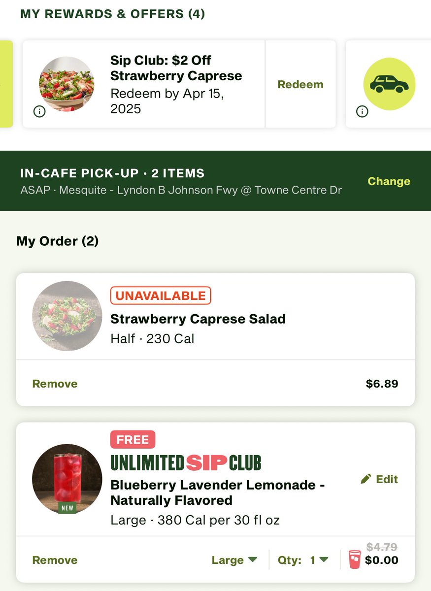 babylaboom's tweet photo. Soooo @panerabread I come to your Mesquite TX location to order the salad you gave me a reward for but the app won’t let me order it and I go inside and the manager can’t help me. Make it make sense!! https://t.co/nwPGqDInzN