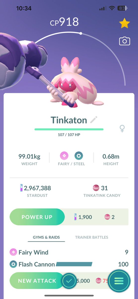 chaospixie6667's tweet image. Tinka tink tink #pokemongo #newpokemon