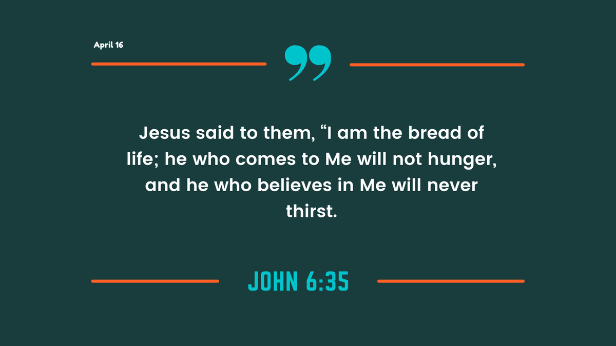 SKCudjoe's tweet photo. If we settle for material things, we’ll hunger again. If we partake of the Bread of Life, our hunger will be taken care of and all of our needs will be met. https://t.co/GhvMDKqBeo