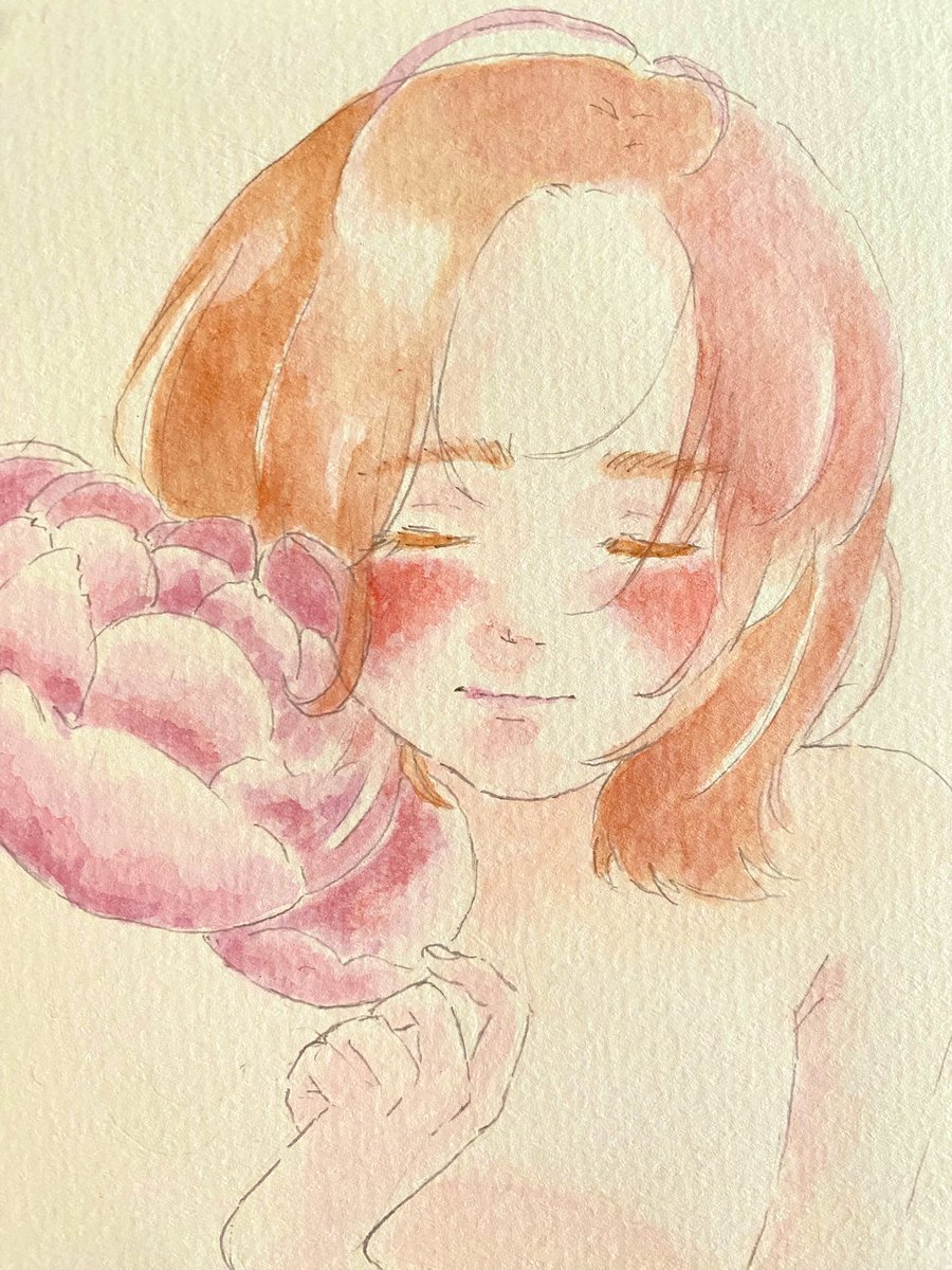 まだもう少しだけ、

#illustration #イラスト 
#アナログイラスト 
#女の子 #透明水彩 
#絵描きさんと繋がりたい