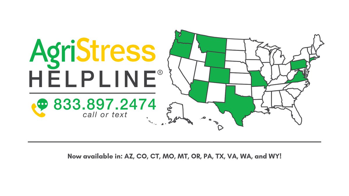 WRASAP_Espanol's tweet photo. La Línea de Ayuda AgriStress ofrece apoyo en salud mental a comunidades agrícolas. Está disponible en los estados de AZ, CO, CT, MO, MT, OR, PA, TX, VA, WA, y WY. Llame o envíe un mensaje de texto al 833-897-2474 o visite https://t.co/gVM5M3QrwW para obtener apoyo y recursos. https://t.co/74OsrONqo8