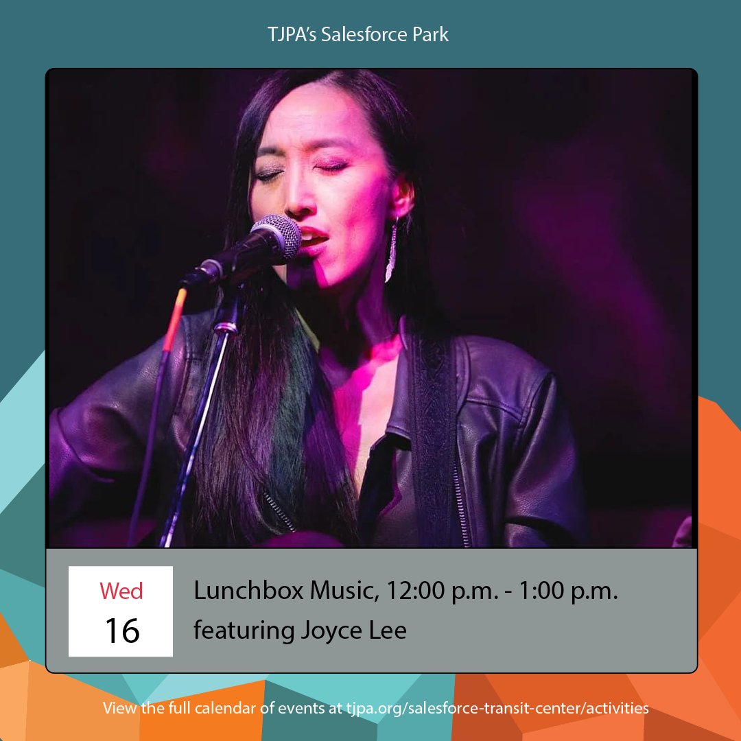 TransitCenterSF's tweet photo. Have yourself a blooming good time and join us for free live music at TJPA's Salesforce Park ๐ธ
Lunchbox Music
๐ต Wed, 4/16, at 12 p.m.
๐ต At the Main Plaza
๐ต Featuring Joyce Lee
#salesforcepark
#salesforcetransitcenter
#livemusic https://t.co/wUTG9e2mdH