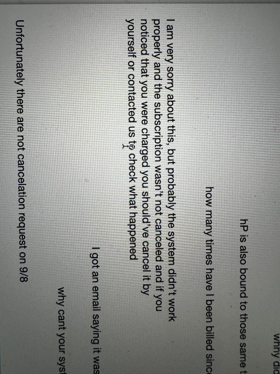 securbanlegends's tweet photo. @HPSupport You mean customer care reps who say things like this?  I couldn’t even make this up! The audacity to say yeah our systems messed up but it’s your fault https://t.co/WiYm2Hsgeg