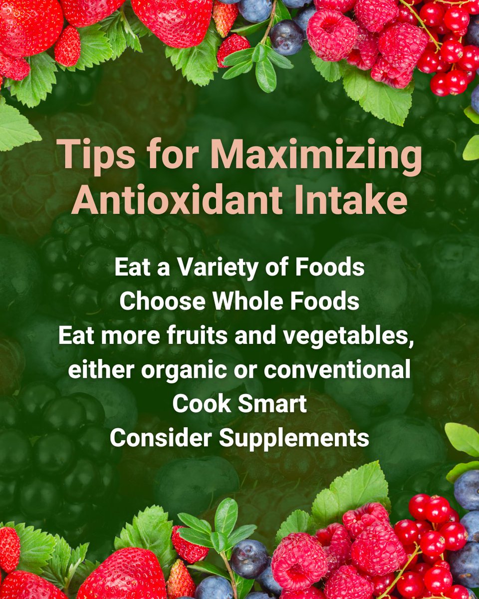 Boost your health with the power of antioxidants! 💪❤️ These powerhouse molecules fight free radicals, protect your cells, and support overall wellness. Swipe through for tips and benefits to maximize your antioxidant intake and feel your best every day!