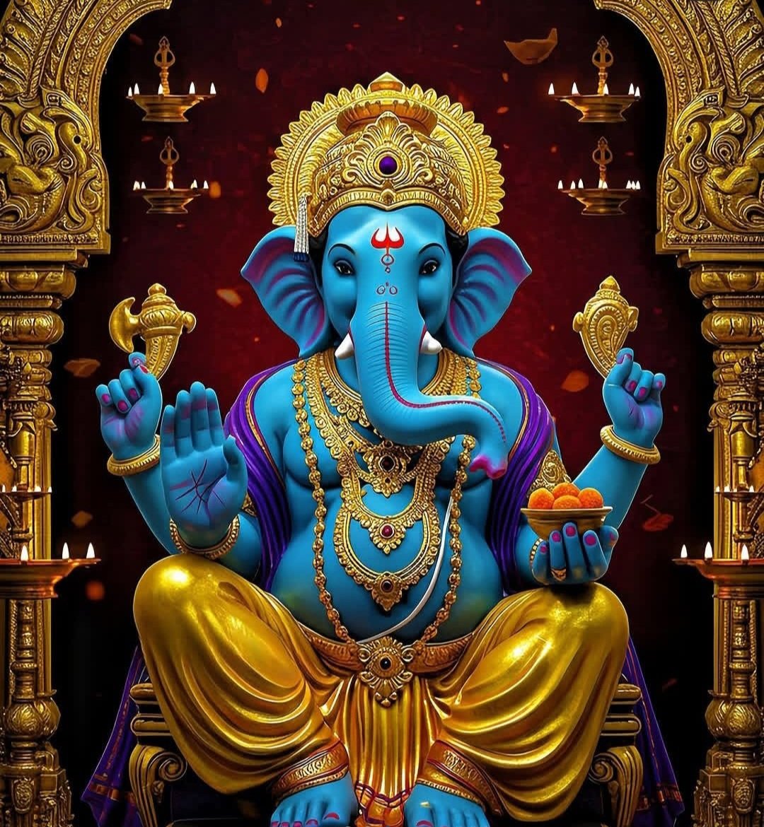 Indic_Vibhu's tweet photo. 🌺।।Ganesha, or Ganapati (his other names include Vinayaka, Vighneshvara, and Vighnaraja), is one of the most revered Gods in Hinduism।।🌺

A Thread 🧵 

Here is a list of 10 Powerful Shlokas that we can chant daily in order to connect with Bhagwan Ganesha, and at the same time, make our day more peaceful.