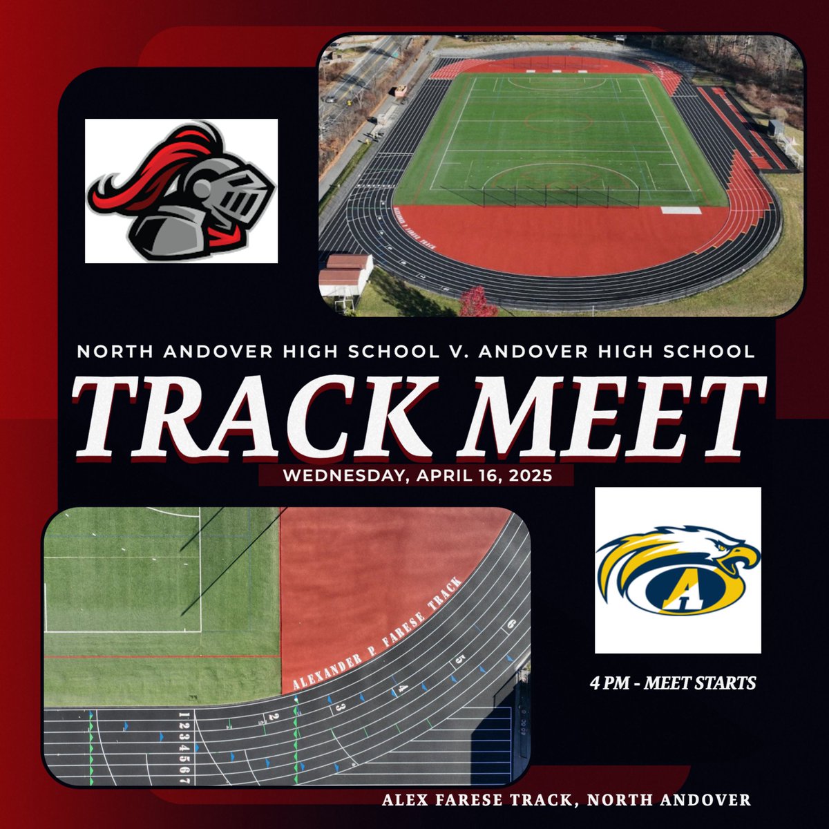 NA Knights Track (@naknightstrack) on Twitter photo MEET DAY
Andover @ NA
*April 16, 2025
*4pm Start
Live Results:
Boys:Ā bit.ly/NA-AHS-B
Girls:Ā bit.ly/NA-AHS-G
<a href="/GuarenteCoach/">Coach Guarente</a> <a href="/MrMeehanNAHS/">Conor Meehan</a> <a href="/NAMSTechLit/">Mr. Sturtevant</a> <a href="/NorthAndoverXC/">North Andover XC</a> <a href="/NAHS_DECA/">NAHS DECA</a> <a href="/NA_Athletics/">Scarlet Knights</a> <a href="/JamiePote/">Jamie Pote</a> <a href="/MVcreature/">Hector Longo</a> <a href="/DWillisET/">David Willis</a> <a href="/BurtTalksSports/">Bill Burt</a> <a href="/Pam_LathropNA/">Pamela Lathrop</a> MEET DAY
Andover @ NA
*April 16, 2025
*4pm Start
Live Results:
Boys:Ā bit.ly/NA-AHS-B
Girls:Ā bit.ly/NA-AHS-G
<a href="/GuarenteCoach/">Coach Guarente</a> <a href="/MrMeehanNAHS/">Conor Meehan</a> <a href="/NAMSTechLit/">Mr. Sturtevant</a> <a href="/NorthAndoverXC/">North Andover XC</a> <a href="/NAHS_DECA/">NAHS DECA</a> <a href="/NA_Athletics/">Scarlet Knights</a> <a href="/JamiePote/">Jamie Pote</a> <a href="/MVcreature/">Hector Longo</a> <a href="/DWillisET/">David Willis</a> <a href="/BurtTalksSports/">Bill Burt</a> <a href="/Pam_LathropNA/">Pamela Lathrop</a>