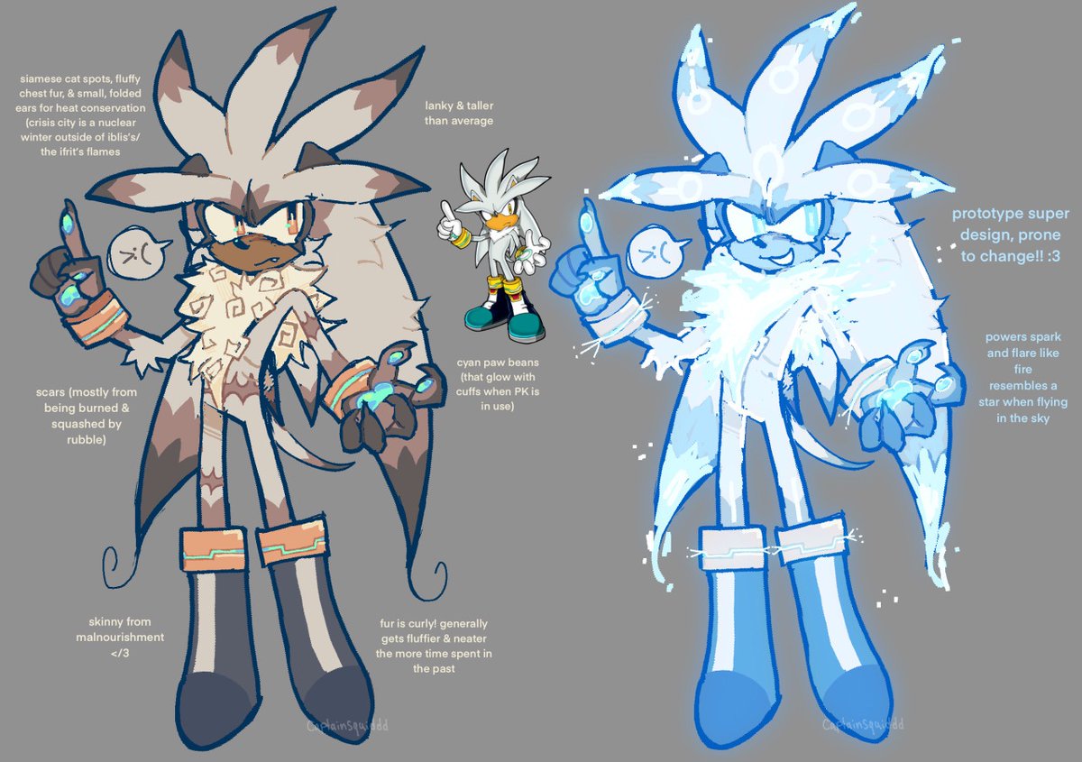captain_squiddd's tweet photo. hi here’s a #silverthehedgehog redesign i made, no additives, extra pickles
(potential to change) https://t.co/5UySPyVBIH