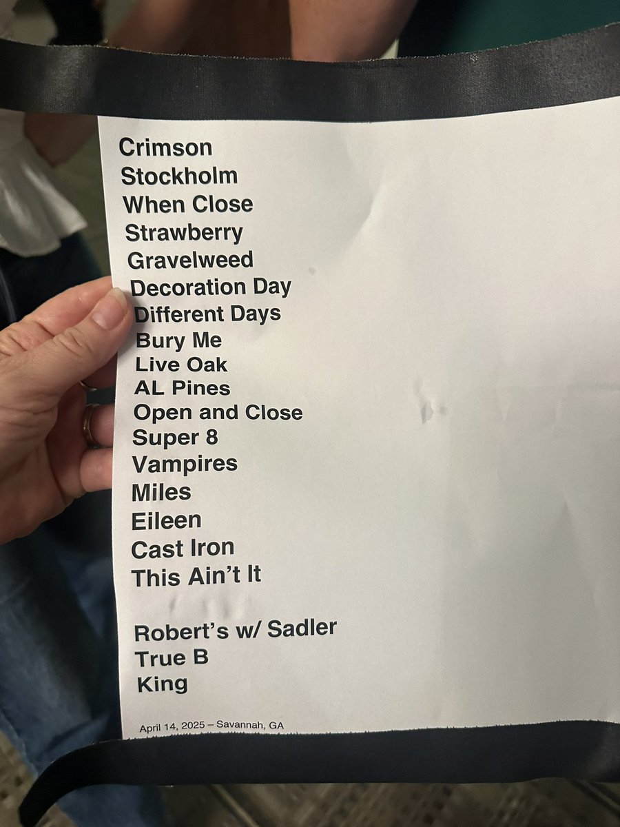 Judge Elizabeth Gobeil (@edgobeil) on Twitter photo We got the set list!
(From the #SavannahMusicFestival last night with my fave, Jason Isbell) <a href="/Genedobbs/">Gene Dobbs Bradford</a> <a href="/BartGobeil/">Bart Gobeil</a> We got the set list!
(From the #SavannahMusicFestival last night with my fave, Jason Isbell) <a href="/Genedobbs/">Gene Dobbs Bradford</a> <a href="/BartGobeil/">Bart Gobeil</a>