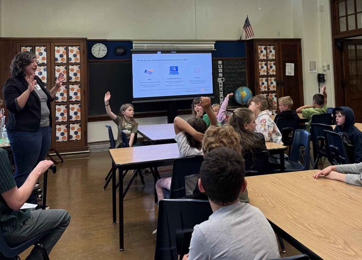 It is Career Week at WINGS! Ms. McDaniels from <a href="/Adaptavist/">Adaptavist</a> presented to 1-8 grade students about being a Training Services Consultant. <a href="/PhelpsCenter/">Phelps Center</a>