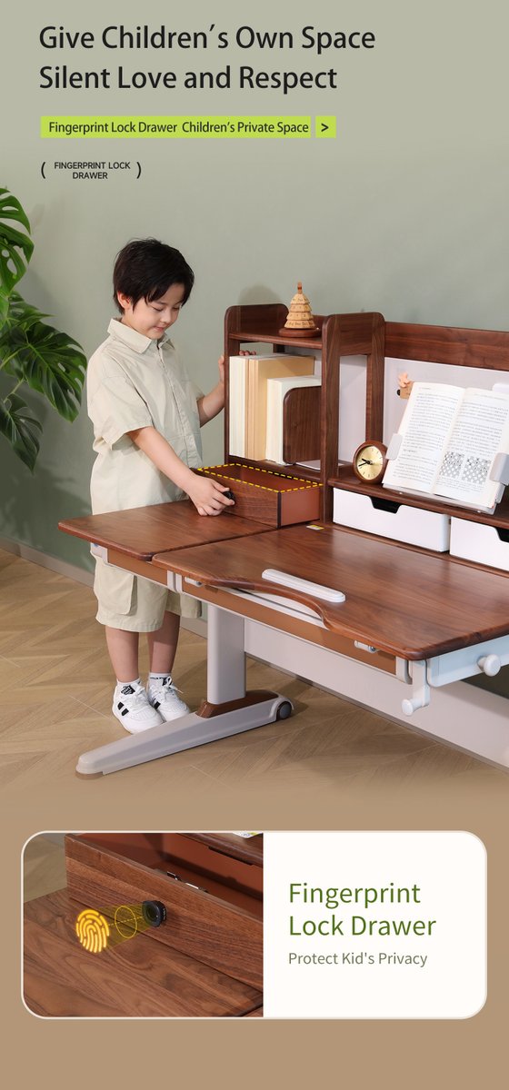 sonyalee1539696's tweet image. Y6120Pro Study Desk
Finger-print locker design for children privacy
Eco-friendly solid wood material
Adjustable Height and desktop angle
Learing Area+Accomanying learning Area
Enjoy a learning time between children and parents
#childrenstudydesk
#adjustabledesk 
#heightadjustable