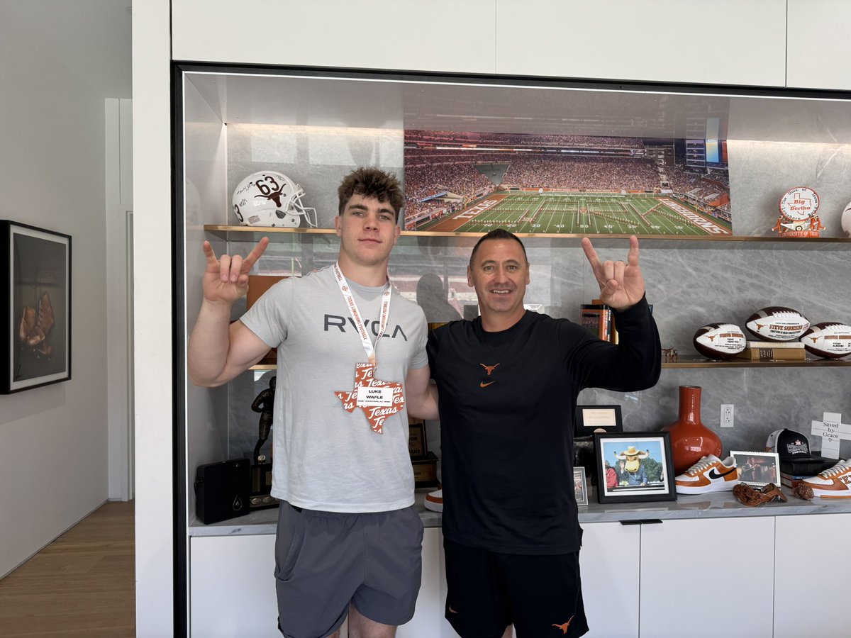 Luke Wafle (@wafleluke) on Twitter photo Had a great time in Austin! Thank you <a href="/TexasFootball/">Texas Football</a> <a href="/CoachSark/">Steve Sarkisian</a> Coach PK <a href="/CoachLCTrenches/">Coach LaAllan Clark</a> <a href="/KJJFlood/">Kyle Flood</a> <a href="/Red_Zone75/">Todd Smith</a> #HookEm Had a great time in Austin! Thank you <a href="/TexasFootball/">Texas Football</a> <a href="/CoachSark/">Steve Sarkisian</a> Coach PK <a href="/CoachLCTrenches/">Coach LaAllan Clark</a> <a href="/KJJFlood/">Kyle Flood</a> <a href="/Red_Zone75/">Todd Smith</a> #HookEm