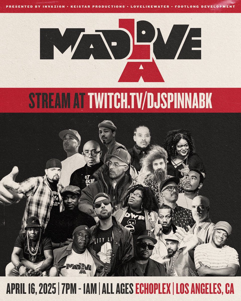 Sending thanks to everyone who has supported this event in the name of my brotha <a href="/madlib/">Madlib</a> Let's make sure the VIBES translates to helping him &amp; others affected by the wildfires rebuild🙏🏽! @realsway &amp; I will see everyone tomorrow! Stay tuned for any &amp; all surprises!