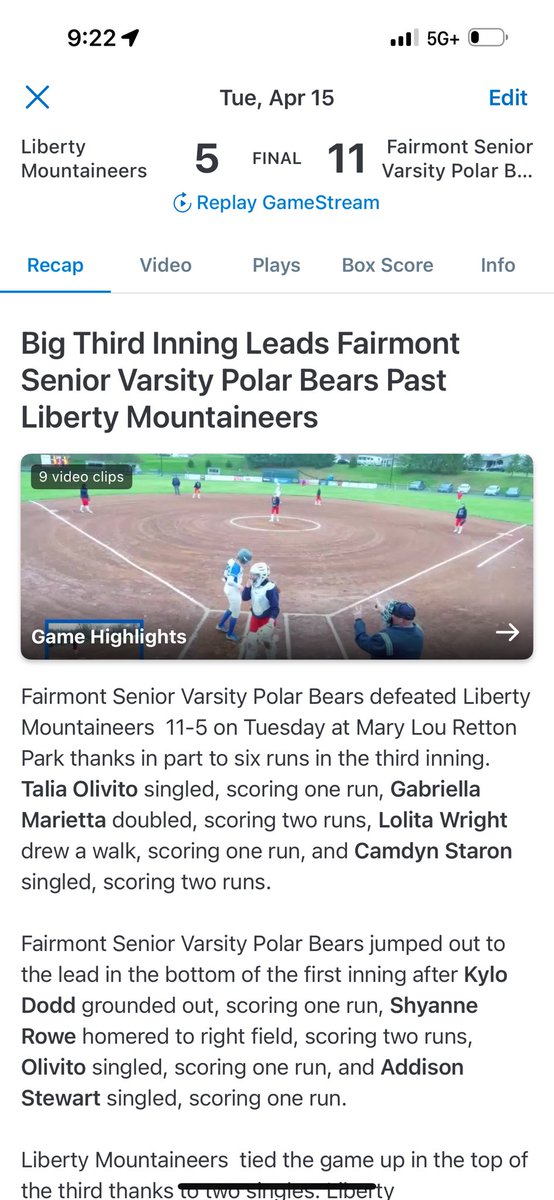 SeniorWv's tweet photo. It was cold and rainy but the Polar Bears got the dub against Liberty tonight on the Tundra.
#polarbearsoftball #fairmontseniorsoftball #lfg #bluemojo #loopparkloonies #ladypolarbears https://t.co/oSXc7JvRr5