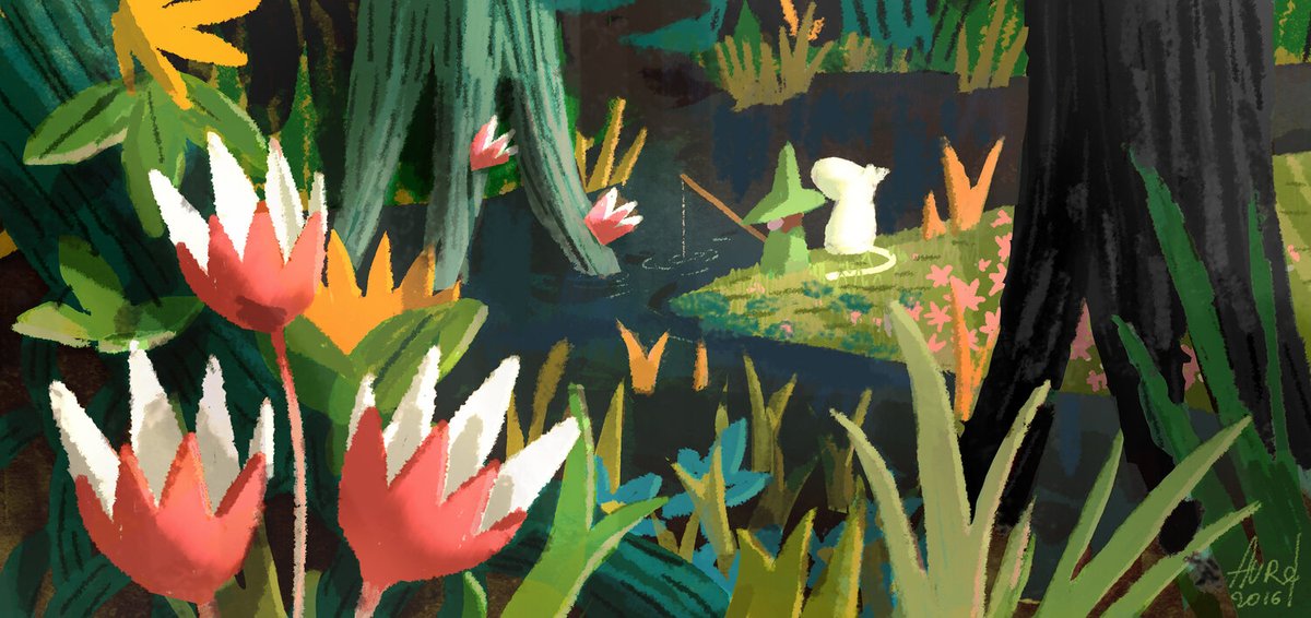 Visual development art by Aurélien Predal for Moominvalley (2019–), dir. Steve Box, Gutsy Animations