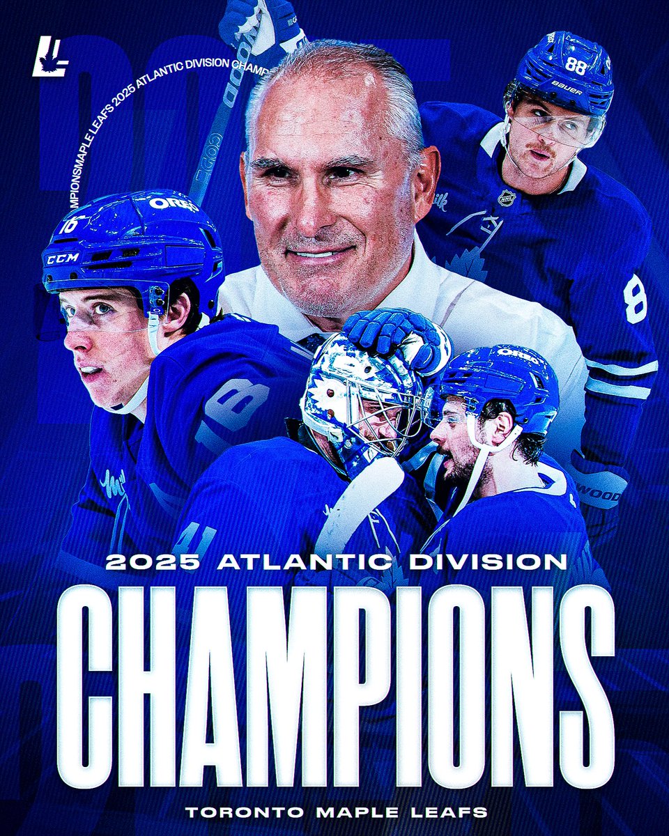 🚨OFFICIAL: The Maple Leafs are champions of the Atlantic Division! They’ve finally done what they’ve struggled to do for the past eight seasons—finish first in the most loaded division in hockey. It’s their first division title since the COVID-season North Division in 2021, and