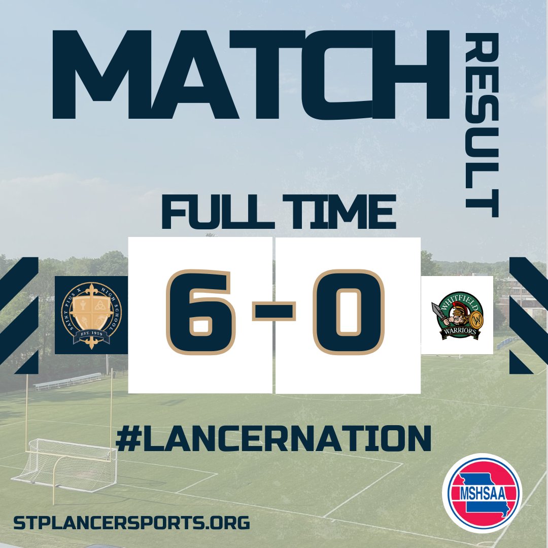 StPXGirlsSoccer's tweet photo. Lancers get back on the right side of the ledger with a 6-0 win!

Goals by Flanagan (2), Schmidt, Sanders, Bohnert, Pfingsten

Assists by Vatterott (2), Koepke, Hrdlicka, Sanders, A. Miller

Gottman with the Clean Sheet! https://t.co/FiVNlCeMXX
