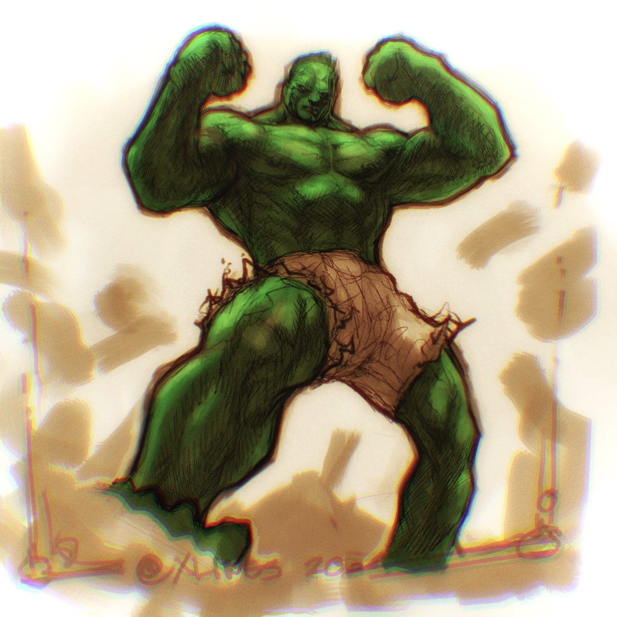 Xlines's tweet image. #xlines #procreate #incrediblehulk #hulk
