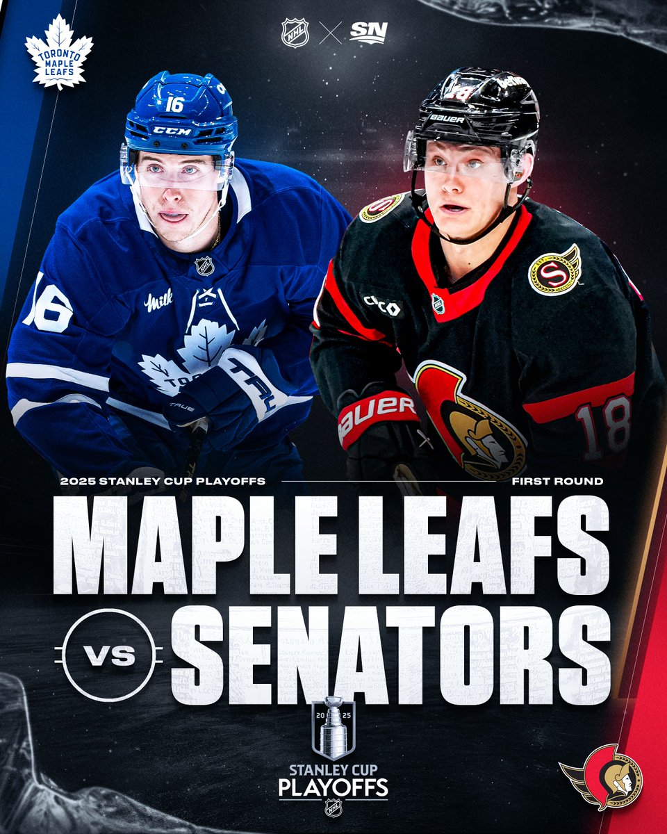 THE BATTLE OF ONTARIO IS BACK! ⚔️

For the first time since 2004, the Maple Leafs and Senators will meet in the #StanleyCup Playoffs