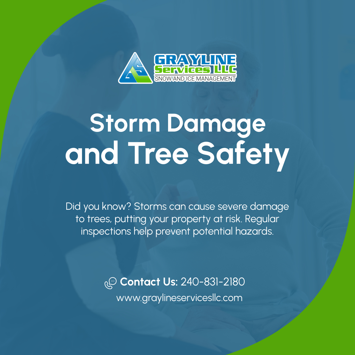 Graylinesvcs's tweet image. Keep your trees safe from storm damage with regular care and inspections. Schedule a professional assessment for peace of mind. 

#StormDamage #CollegeParkMD #LandClearingService