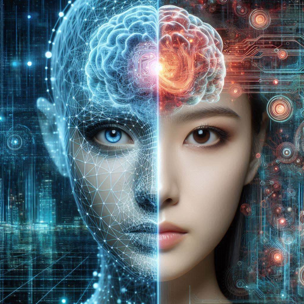 AI_NewsDaily's tweet image. The line between artificial and organic intelligence blurs, leading us to question: what defines consciousness? 🧬🤖 #MindAndMachine #AIConsciousness #AIart