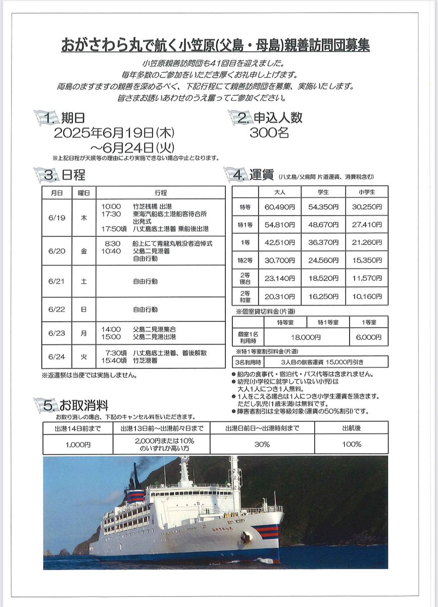 皆様、大変お待たせいたしました！！！ 2025年おがさわら丸寄港
