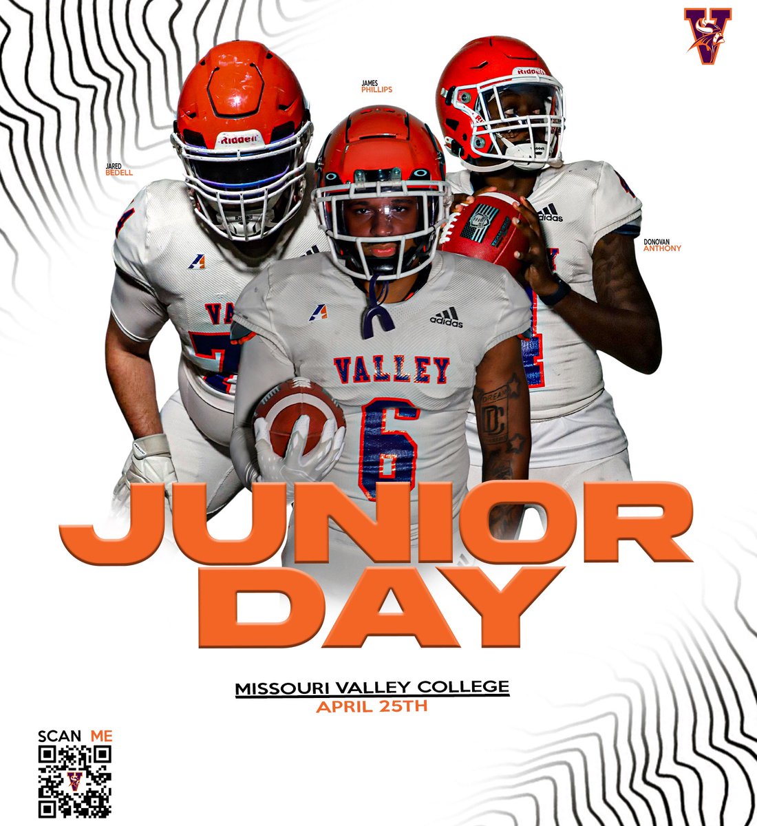 Jr. Day is slowly approaching have you signed up yet scan the link below ! #ADT #ValleyWillRoll 🟣🟠