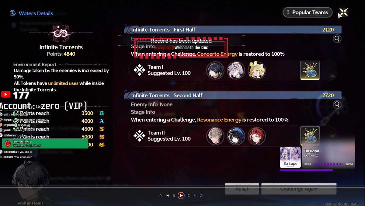 walensteins's tweet image. What is gacha? what is powercreep?
So I try to play f2p account without any pull and it can clear all the endgame content, check out my recent livestream for the gameplay.
BIG W for zero the owner of the account😂
#WutheringWaves