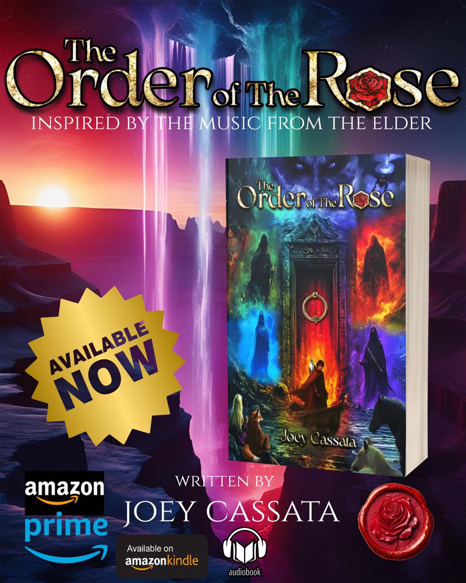 🌹 Available NOW!! 🌹
The Order of the Rose by Joey Cassata
Have you ever wondered what the story of Music From The Elder could have been? 🎭⚔️
✨ The wait is OVER... ✨
📚 Available Worldwide on Hardcover, Paperback, Audiobook &amp; Kindle
🛒 ONLY on Amazon — GET YOUR COPY TODAY!