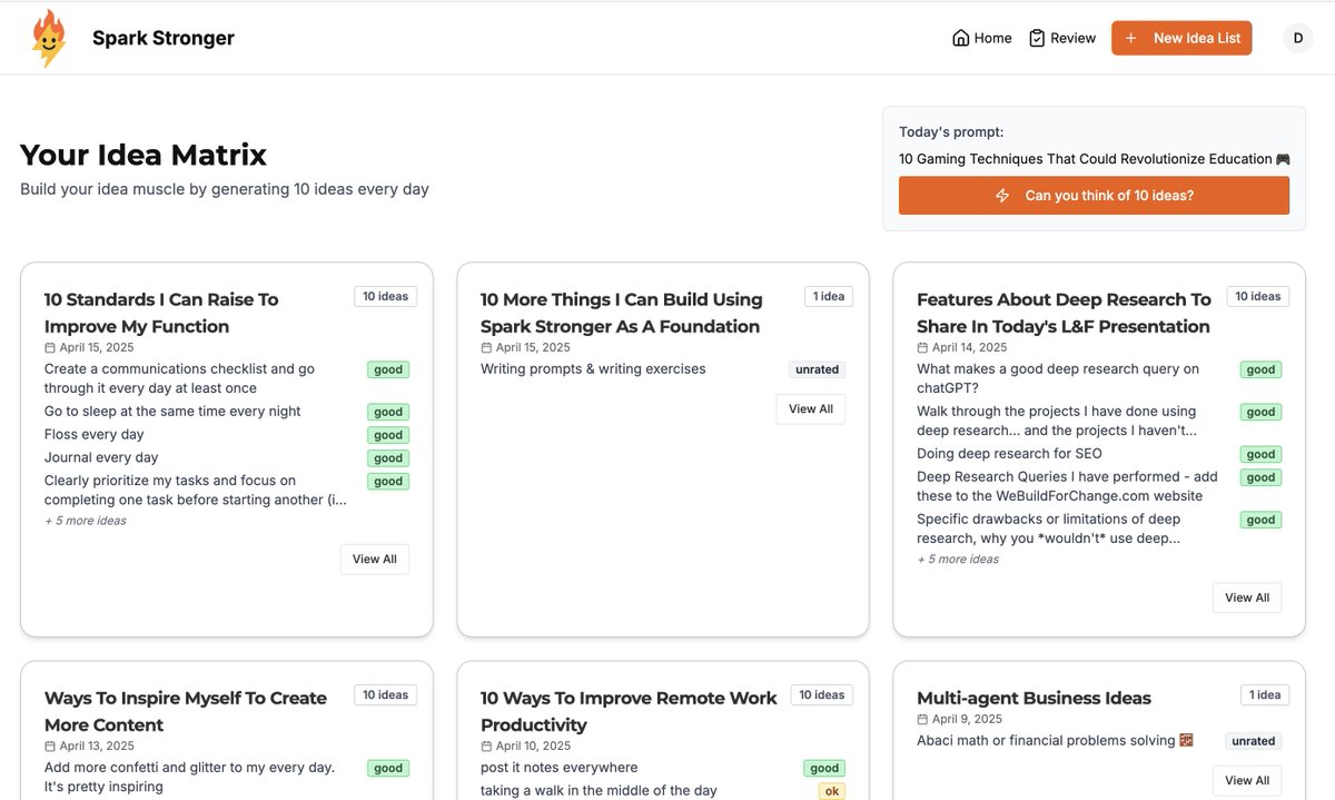 HowdyDanielle's tweet image. Today's likely unnecessary feature I added to SparkStronger.com was the trophy for completing an idea. I wanted a visual representation to show lists with completed items because visual progress is important! #buildinpublic
@cursor_ai