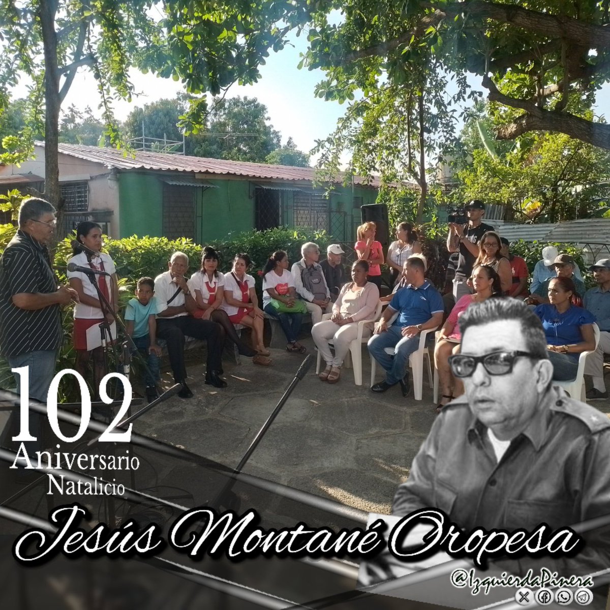 Este martes, la Casa Museo Jesús Montané Oropeza fue escenario de un emotivo acto en conmemoración del 102 aniversario del natalicio de este destacado revolucionario pinero.
<a href="/IzquierdaPinera/">🇨🇺IzquierdaPinera❤️</a> 
<a href="/DeZurdaTeam_/">DeZurdaTeam 📳</a>