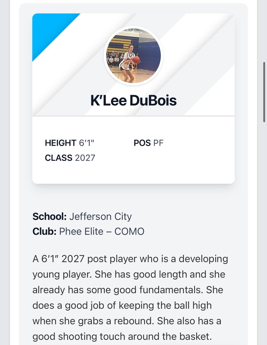 Ready for a big summer.  This kid has the ability to stretch the floor and score inside!