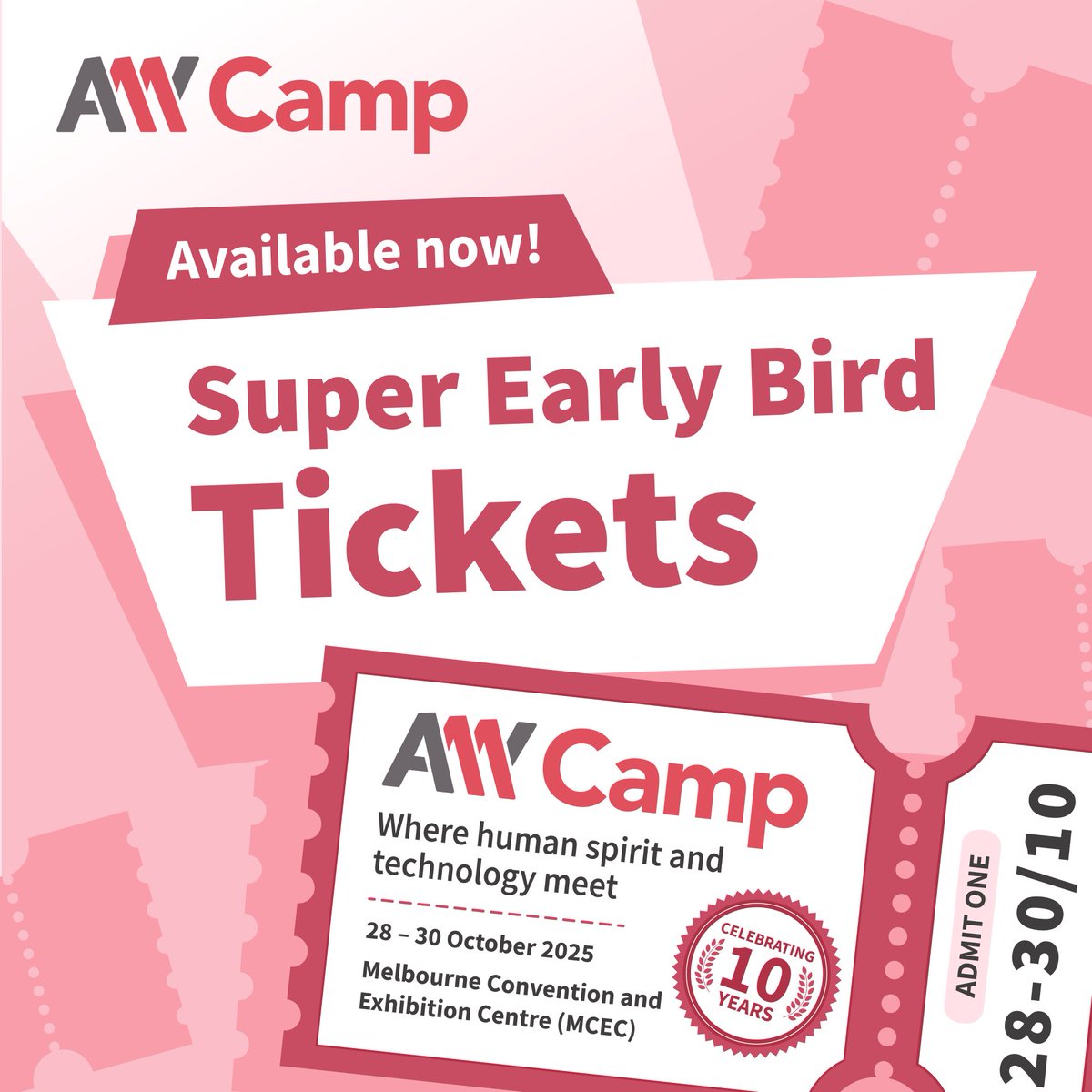 A11y Camp 2025 tickets are now on sale! Super early bird pricing is available for a limited time. It's just $500 for two days of talks, ideas, and connection focused on digital accessibility and inclusion. That’s a $200 saving!

Grab your ticket today: events.humanitix.com/a11y-camp-aust…
