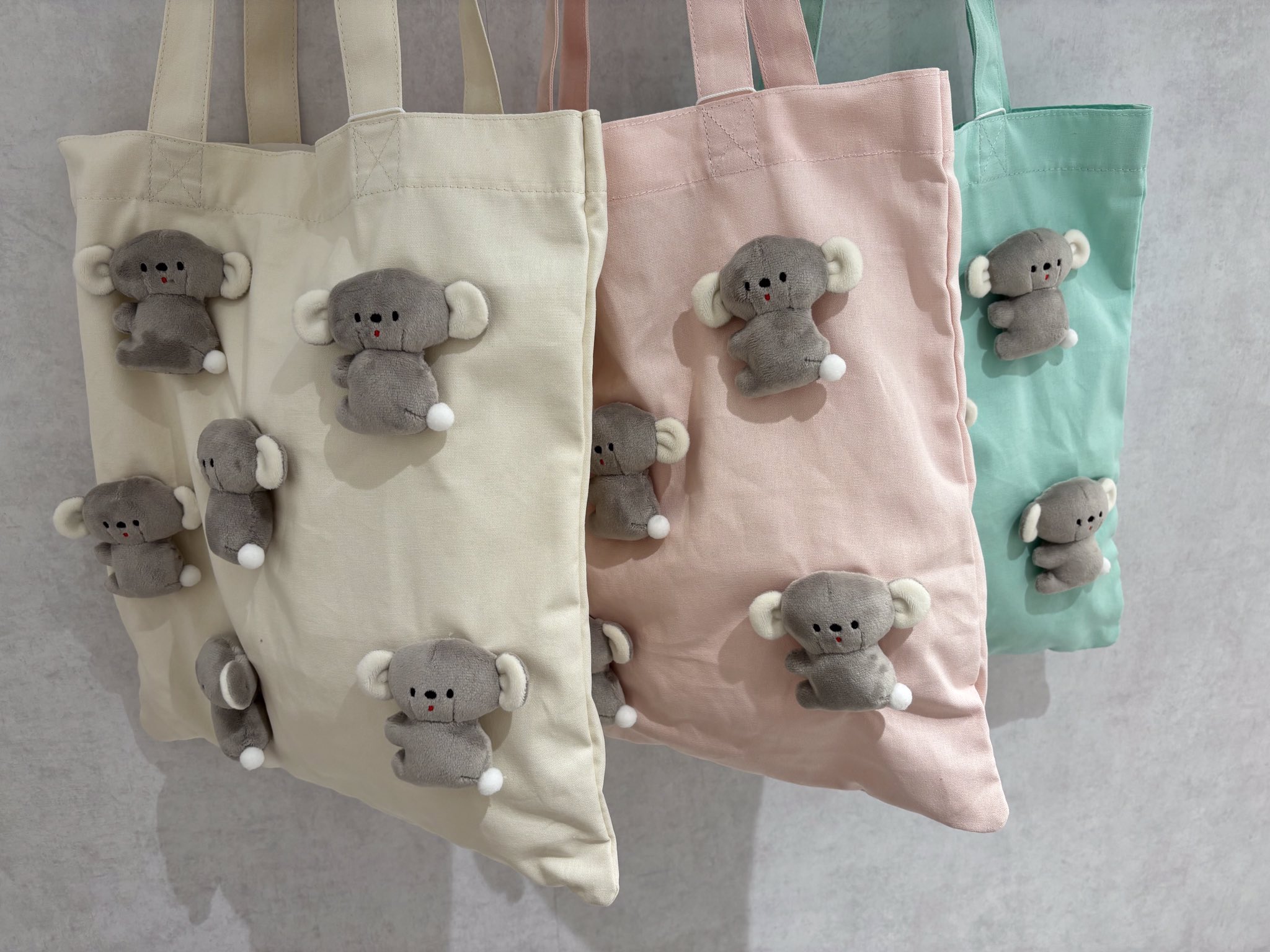 merry jenny にこやまポッケ おすわりコアラのぬいぐるみトート merry