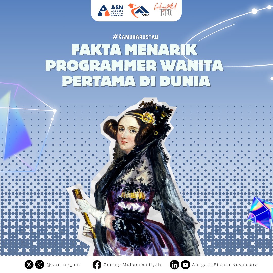 coding_mu's tweet image. ❌ Cewek di kamar ngafalin dc stecu-stecu
✅ Cewek aristokrat tahun 1800-an, ngoding buat mesin yang belum jadi
📌 Programmer pertama di dunia? Ya jelas Ada Lovelace lah, siapa lagi 😮‍💨

#CodingMU #ASN #kamuharustau #sejarah #AdaLovelace #coding #program #programming #history