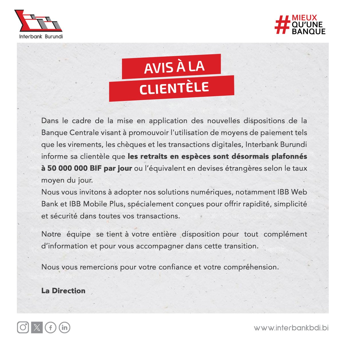Interbank Burundi sa tweet media
