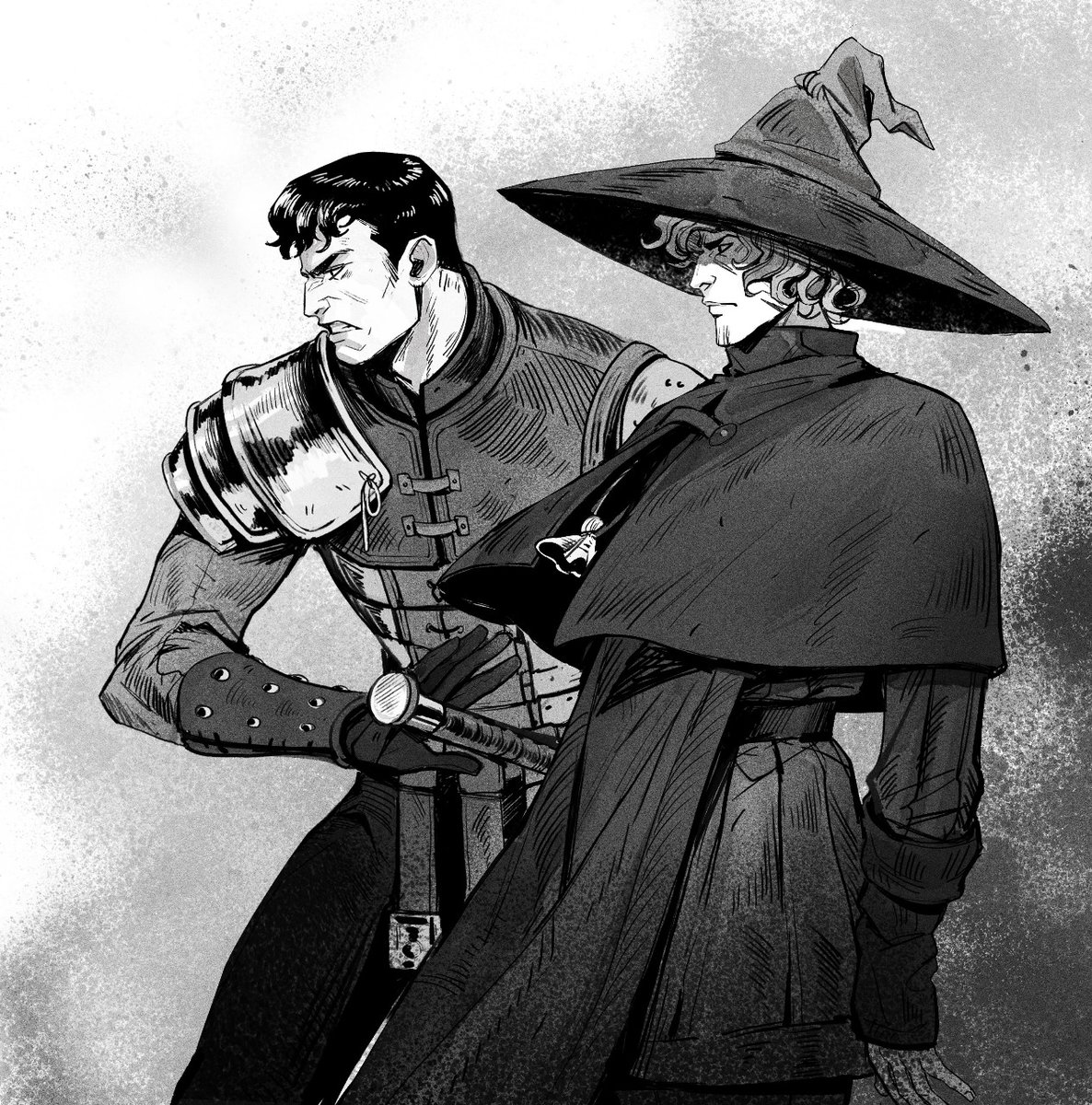 JessiOchse's tweet image. Gave my mystery finding duo a bit of love.
Sometimes a monastic wizard could use a hand, and maybe, so could a mercenary.

#manga #comics #art #fantasy #wessenblydeweather