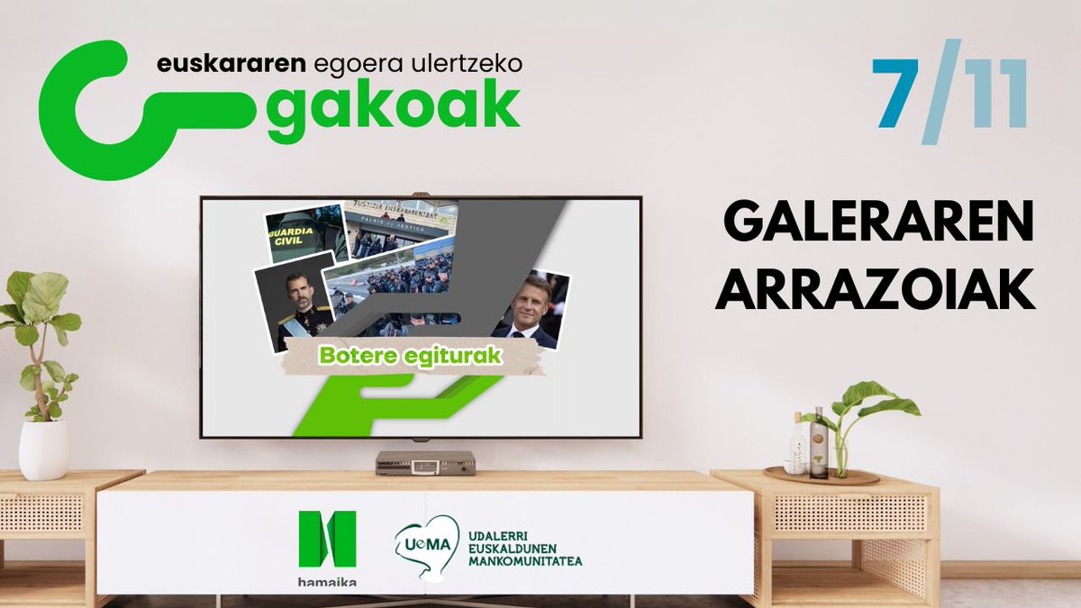 GAKOAK 07| Galeraren arrazoiak.
Botere egiturek euskara ahultzen dute.  
labur.eus/GAKOAK7