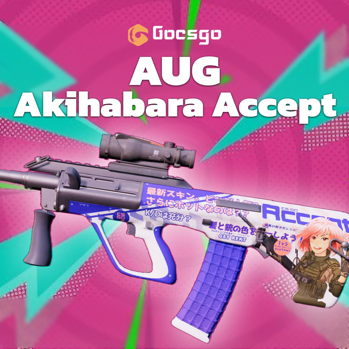 gocsgocom's tweet photo. 🔥Unlock AUG | Akihabara Accept!
🎨Features an anime-themed design with a bold blue-and-white color scheme.
⚡Ready to level up your inventory?
👉Check out: https://t.co/vQROmKD15q
#CSGO #counterstrike #CS2 #cs2skins #csgoskin #aug #GOCSGO #Gaming #AUG https://t.co/N2tWUuePEZ