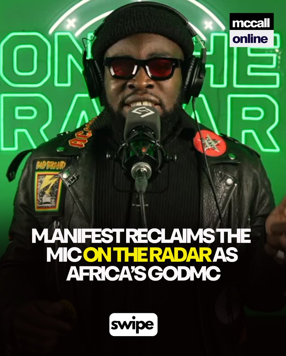 mccallkwadzo's tweet image. 🎙️🇬🇭 M.anifest [@manifestive] is back on the mic like he never left. Bars, presence, legacy — Africa’s godMC does it all in new freestyle at @OnTheRadarRadio. 

#godMC #Mdot #OnTheRadar #RapRoyalty