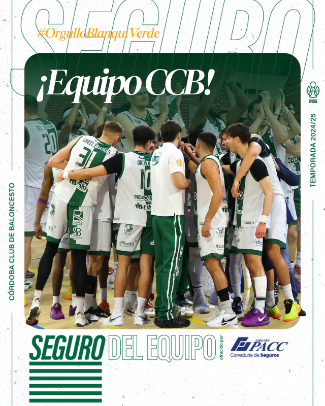 🏀 ¡Trabajo en equipo, victoria asegurada! En la jornada 25, el verdadero "Seguro del equipo" ha sido todo el #CotoCórdobaCB. Unión, compromiso y garra nos guiaron hacia una nueva victoria. 👏🏻

#GanamosJuntos #orgulloblanquiverde 🤍💚

Sección patrocinada por <a href="/GPaccSeguros/">GRUPO PACC Correduría de Seguros</a>