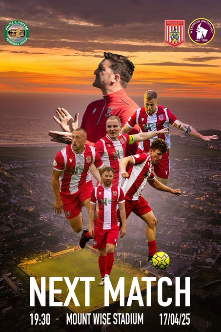 swsportsnews's tweet photo. WORD TO WISE
2025 @swpleague Easter Ground Hop organised by @swpleague kicks off tomorrow @ #Newquay AFC  vs @WendronUtdAFC  https://t.co/gtgKMPuonr 
#ff @newquay_afc as they bid to clinch #PeninsulaWest title and promotion at Mount Wise...
#CornwalFootball #Peppermints #Dron⚽️ https://t.co/lD5ZZ6vOPY