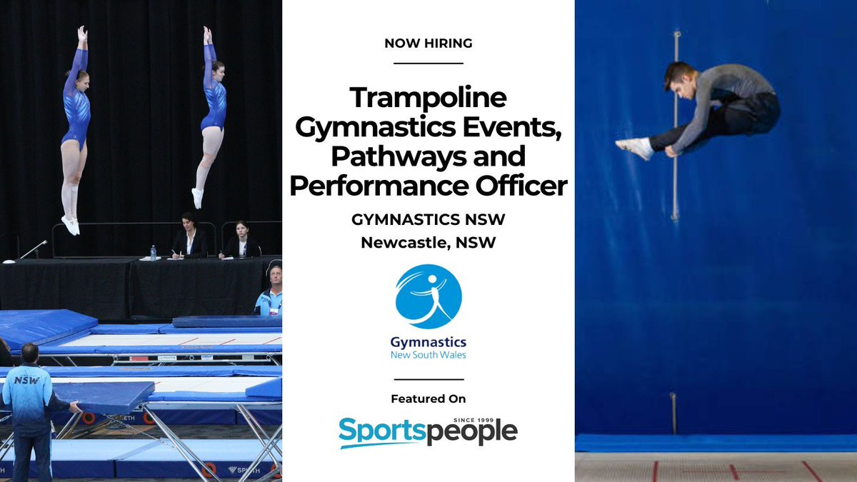 [Featured Job] Trampoline Gymnastics Events, Pathways and Performance Officer - <a href="/GymNSW/">Gymnastics NSW</a>. Newcastle location. Full Time. Closing 9 May 2025. Apply@ buff.ly/K7dI6NZ
(see more peak body jobs: buff.ly/oHiNiuB) #sportspeople #sportjobs