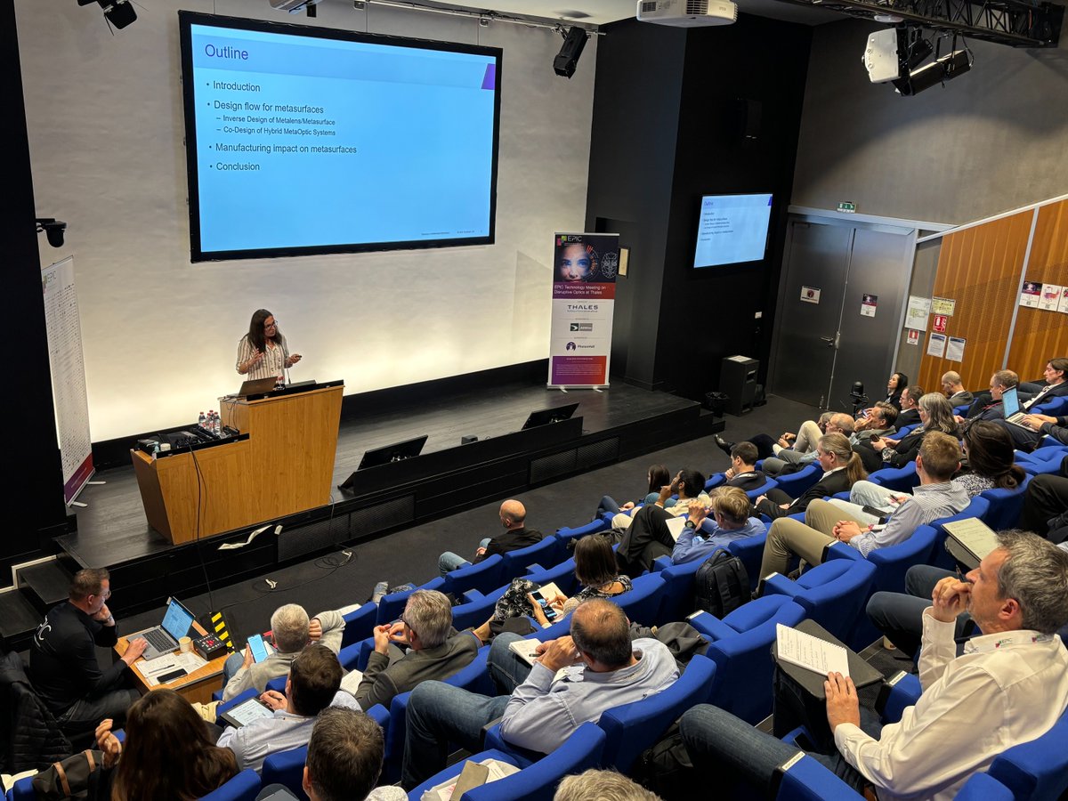 Synopsys Photonic Solutions (@snpsphotonics) on Twitter photo We participated in the EPIC Technology Meeting on Disruptive Optics at Thales, with Dr. Maryvonne Chalony presenting on "Optical and Manufacturing Design Aware Flow for Metalenses."
#Optics #Photonics #Innovation #EPICMeeting #MetaOpticDesigner #metalenses
<a href="/EPIC_photonics/">EPIC Photonics</a> We participated in the EPIC Technology Meeting on Disruptive Optics at Thales, with Dr. Maryvonne Chalony presenting on "Optical and Manufacturing Design Aware Flow for Metalenses."
#Optics #Photonics #Innovation #EPICMeeting #MetaOpticDesigner #metalenses
<a href="/EPIC_photonics/">EPIC Photonics</a>