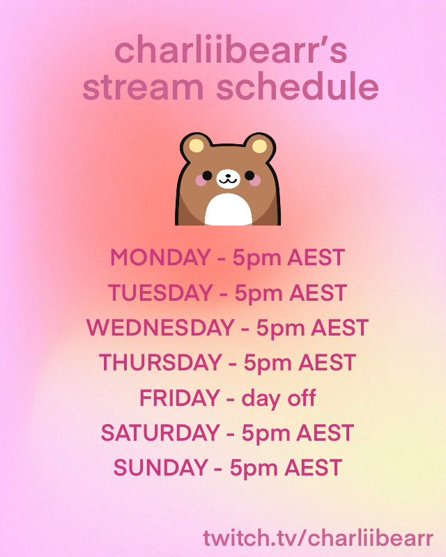 the current schedule !~