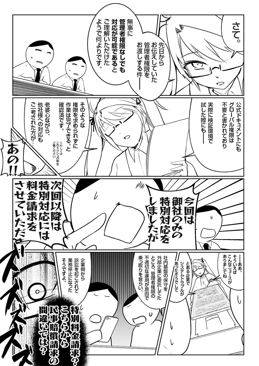 [つづき]
物理(的証拠)を突きつけたうえで
ゴネるようなら直接的な不利益を提示する
それでもダメなら法廷バトルや!!! 