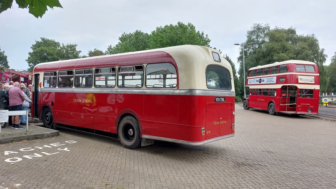 The first public event we will be attending in 2025 is the Taunton Vintage Bus Day on Sunday 1st June.
We're entering our 1957 AEC Reliance VDV 798 &amp; our 1965 AEC Regent V CTT 513C. As a taster, here's 798 at the Tiverton running day last September. 
Picture credit: Paul Jenkins