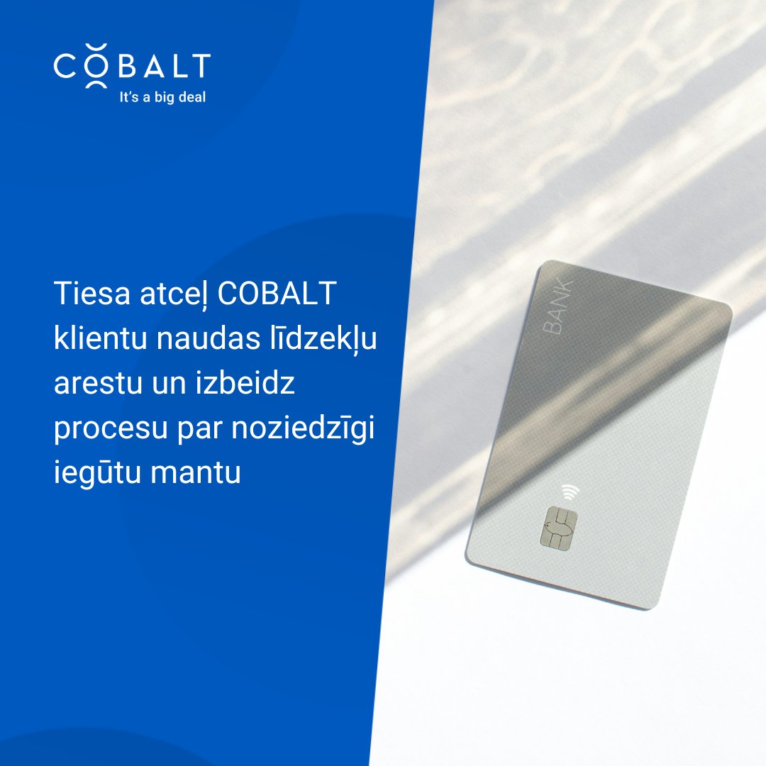 COBALT Latvia (@cobalt_lv) on Twitter photo Stājies spēkā <a href="/COBALT_LV/">COBALT Latvia</a> klientiem labvēlīgs Rīgas apgabaltiesas nolēmums atcelt mantas arestu un izbeigt procesu par vairāk nekā 600 000 EUR naudas līdzekļu iespējamo noziedzīgo izcelsmi.
Klientu pārstāvību nodrošināja <a href="/LaurisLiepa/">Lauris Liepa</a> un Gabriela Šantare.
cobalt.legal/lv/news-cases/… Stājies spēkā <a href="/COBALT_LV/">COBALT Latvia</a> klientiem labvēlīgs Rīgas apgabaltiesas nolēmums atcelt mantas arestu un izbeigt procesu par vairāk nekā 600 000 EUR naudas līdzekļu iespējamo noziedzīgo izcelsmi.
Klientu pārstāvību nodrošināja <a href="/LaurisLiepa/">Lauris Liepa</a> un Gabriela Šantare.
cobalt.legal/lv/news-cases/…