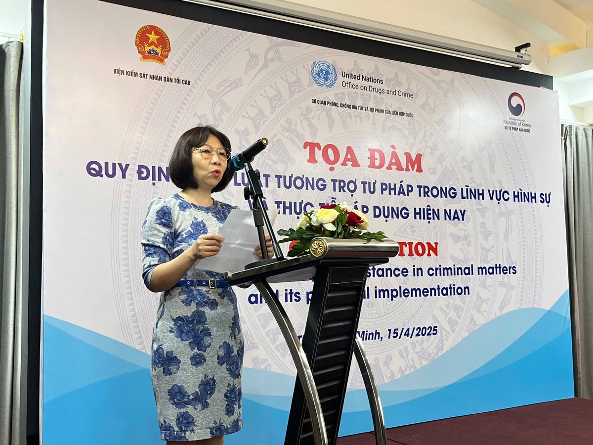 Intl. Coop. is critical to combat TOC. 
➡️ @Unodc is supporting 🇻🇳 in developing the 1st-ever Law on MLA in Criminal Matters.
The consultation on finalisation of the MLA Law for Southern provinces w/ 5️⃣0️⃣ criminal justice officers. Thanks 🇰🇷 4 support. <a href="/UNODC/">UN Office on Drugs & Crime</a>_SEAP <a href="/flavia_romiti/">Flavia Romiti</a>