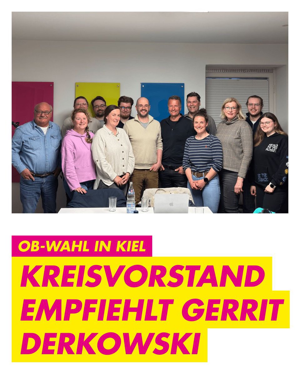 Der überparteiliche OB-Kandidat Gerrit Derkowski hat sich in diese Woche dem Kreisvorstand der FDP Kiel vorgestellt. Die Freien Demokraten zeigen sich nach dem Austausch mit dem parteilosen Bewerber beeindruckt.👇