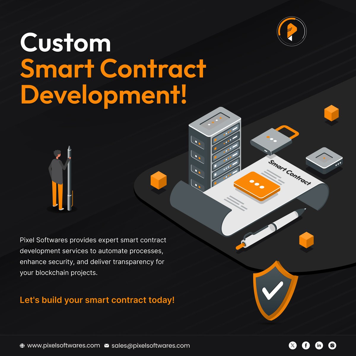 SoftwaresPixel's tweet image. Pixel Softwares provides expert smart contract development services to automate processes, enhance security, and deliver transparency for your blockchain projects.
tinyurl.com/3acbtwjf

#SmartContractDevelopment #BlockchainSolutions #PixelSoftwares #CryptoInnovation